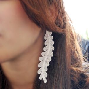 White Lace Earrings